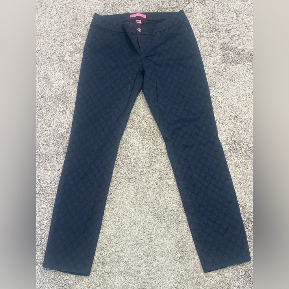 Lilly Pulitzer Textured Ankle Length Pants Size 4